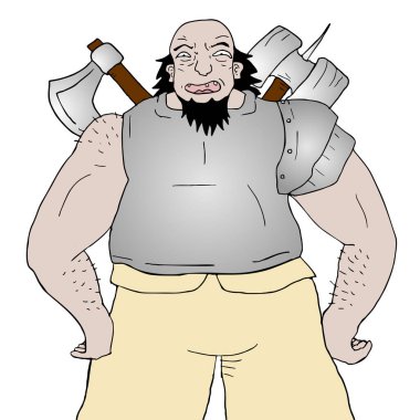 güçlü savaşçı vektör çizimi