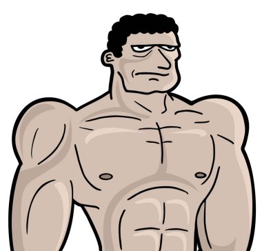 Güçlü adam vektör illüstrasyonu