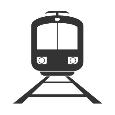 düz tren ikonu vektör illüstrasyonu