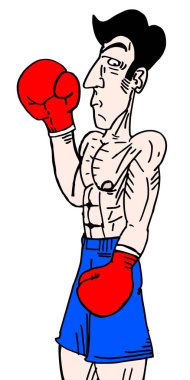 Vektör boksörünün çizimi