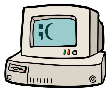 Üzücü pc vektör çizimi 