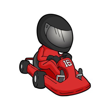 16 numaralı karting sürücüsü tasarımı