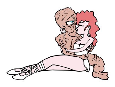 çizgi film canavar vektör çizimi