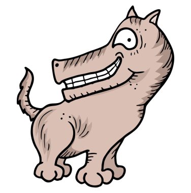 Komik kurt vektör illüstrasyonu