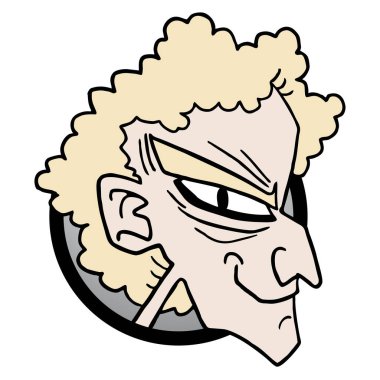 karikatür komik yüz, vektör çizimi