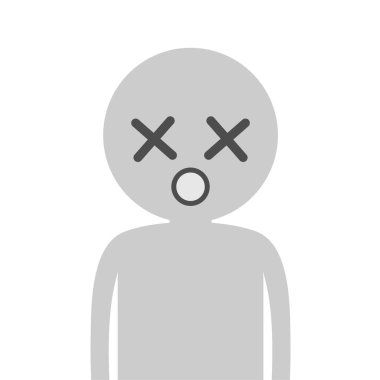 şaşırmış ifade vektör illüstrasyonu