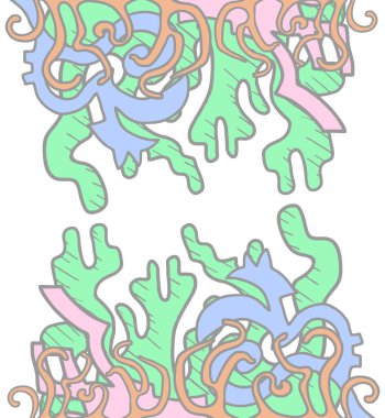 Yeşil mozaik vektör çizimi