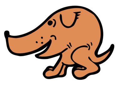 karikatür köpek vektör çizimi