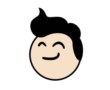 Mutlu yüz çizimi vektör illüstrasyonu 