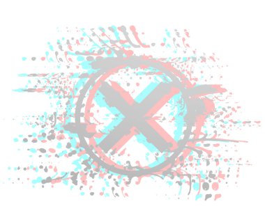 çapraz simge vektör illüstrasyonu