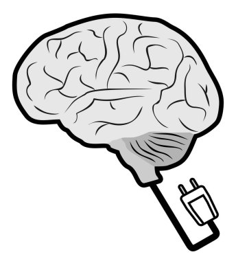 beyin ikonu vektör illüstrasyonu