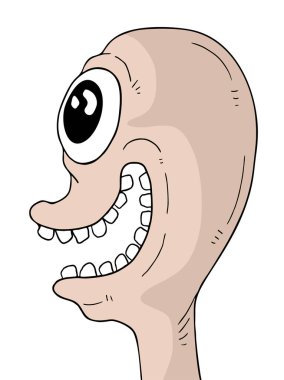 çılgın yüz vektör illüstrasyonu