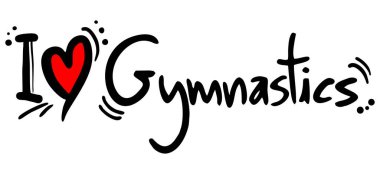 Jimnastik vektör illüstrasyonunu sever 