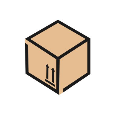 küp kutu vektör illüstrasyonu 