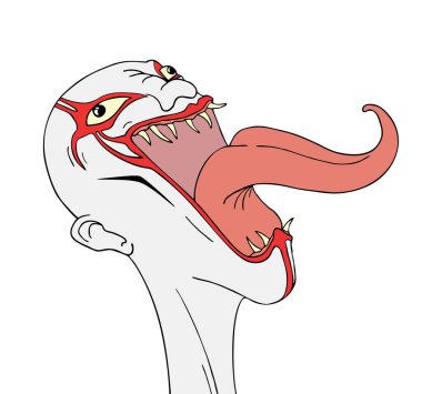 Japon hayalet vektör illüstrasyonu