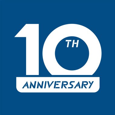 10. yıldönümü vektör illüstrasyonu