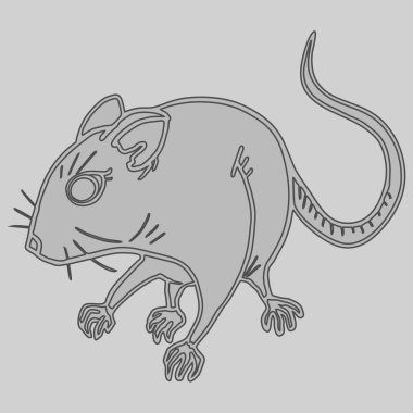 Gri fare vektör çizimi