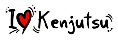 Kenjutsu aşk vektörü illüstrasyonu