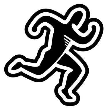 İnsan vektör illüstrasyonunu çalıştır