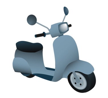 Klasik motosiklet vektör illüstrasyonu