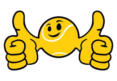 Tenis karakter vektör illüstrasyonu