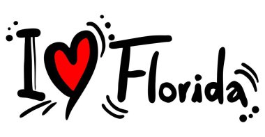 Florida vektör illüstrasyonuna bayılırım. 