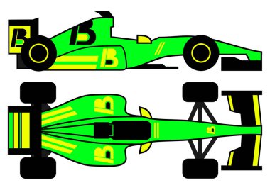 Yeşil araba vektör illüstrasyonu