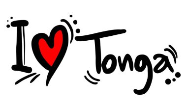 Aşk tonga vektör illüstrasyonu