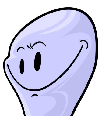 Mavi baş vektör çizimi