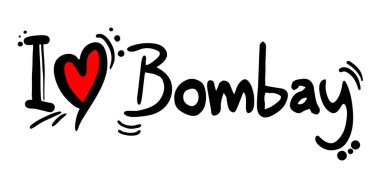 Bombay aşk mesajı vektör illüstrasyonu