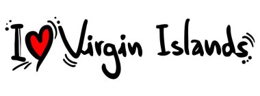 Virgin Adası aşk vektörü çizimi 