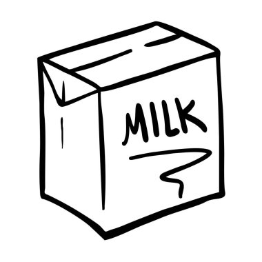 Süt kutusu illüstrasyon vektörü illüstrasyonu