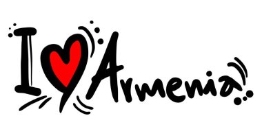Love armenia vector illustration clipart