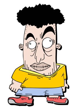 Elle çizilmiş komik karakterin vektör çizimi