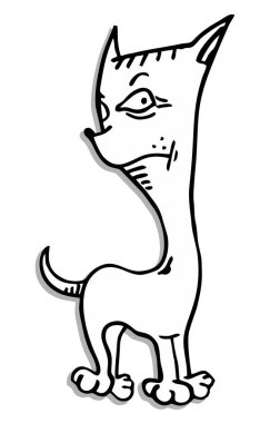 Çizgi film komik köpeğinin vektör çizimi