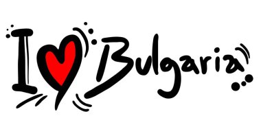 Bulgaria vektör illüstrasyonunu seviyorum