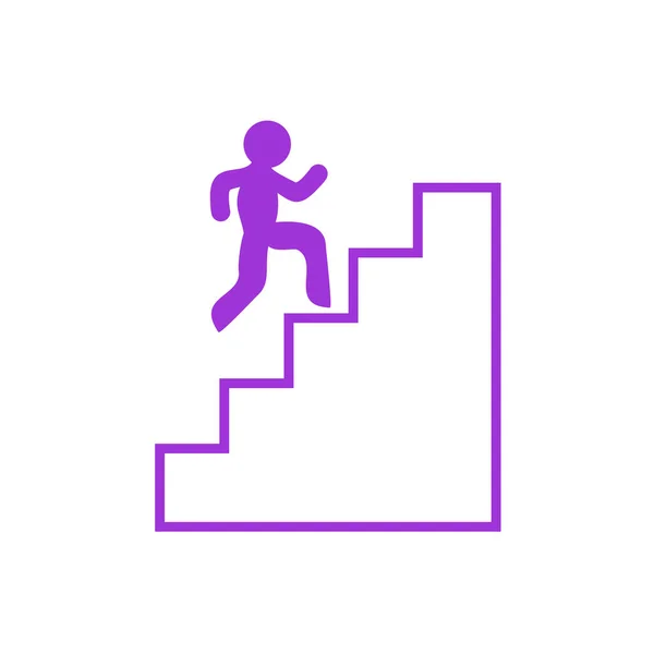 Subir Escaleras Icono Vector Ilustración — Vector de stock