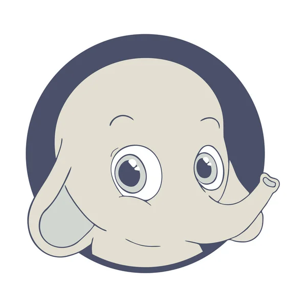 Schattige Baby Olifant Vector Illustratie — Stockvector