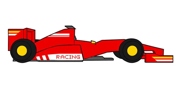 Röd Formel Bil Vektor Illustration — Stock vektor