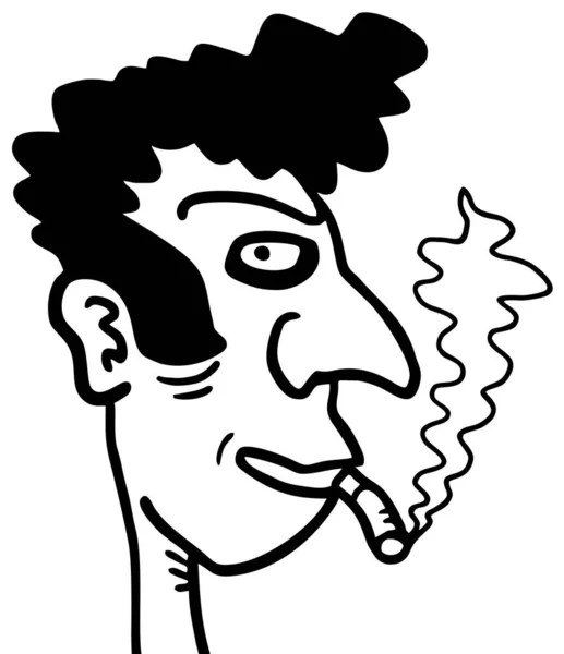 Humo Hombre Vector Ilustración — Archivo Imágenes Vectoriales