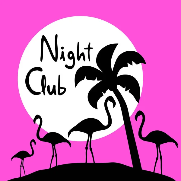 Club Nocturno Símbolo Vector Ilustración — Vector de stock