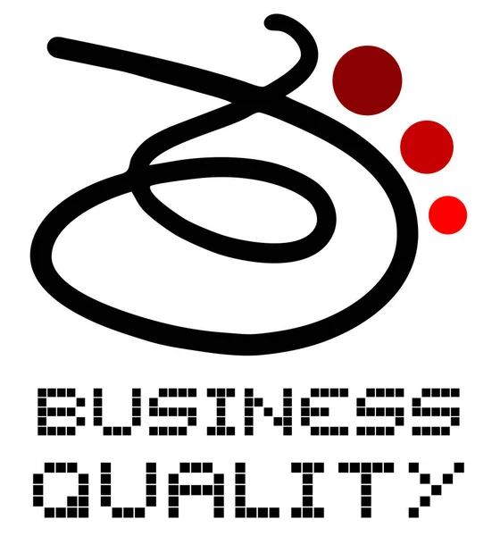 Business Quality Pixel Sign — Stock Vector