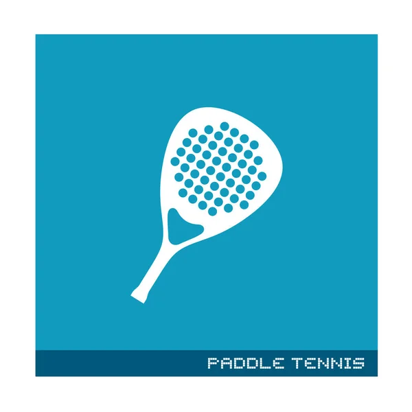 Flat Paddle Tennis Icon Vector Illustration — Stock Vector