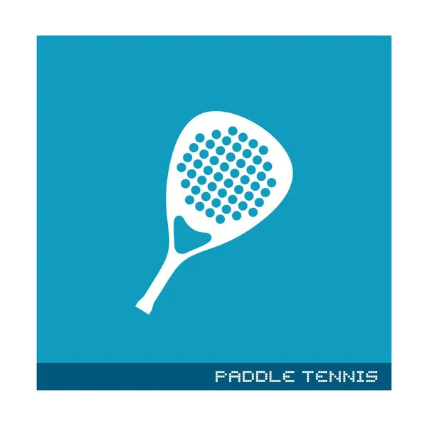 Pádel Plano Icono Tenis Vector Ilustración — Vector de stock