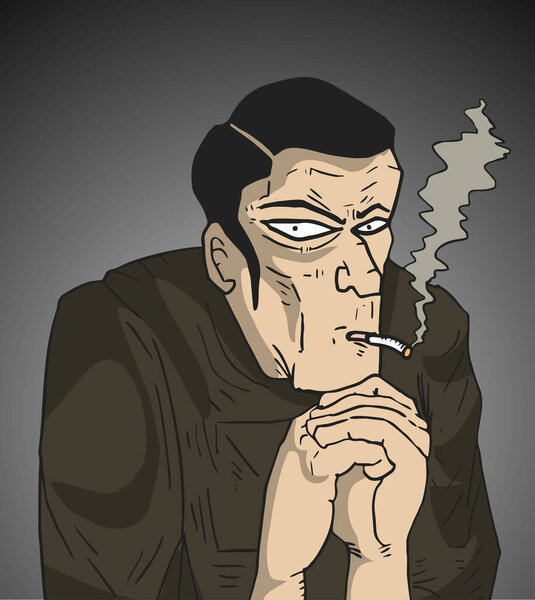 Hard man vector illustration