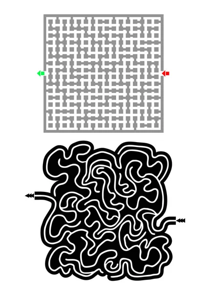 Couple Mazes Vector Illustration — Image vectorielle