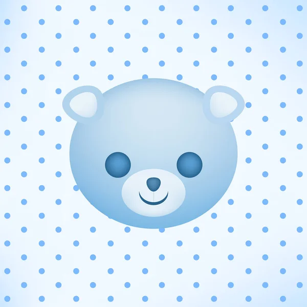 Baby Bear Face Illustration — Stock Vector