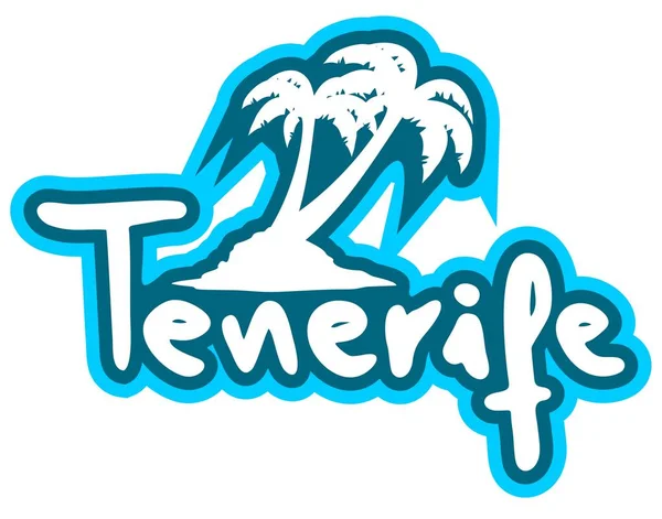 Tenerife Palmera Vector Ilustración — Archivo Imágenes Vectoriales