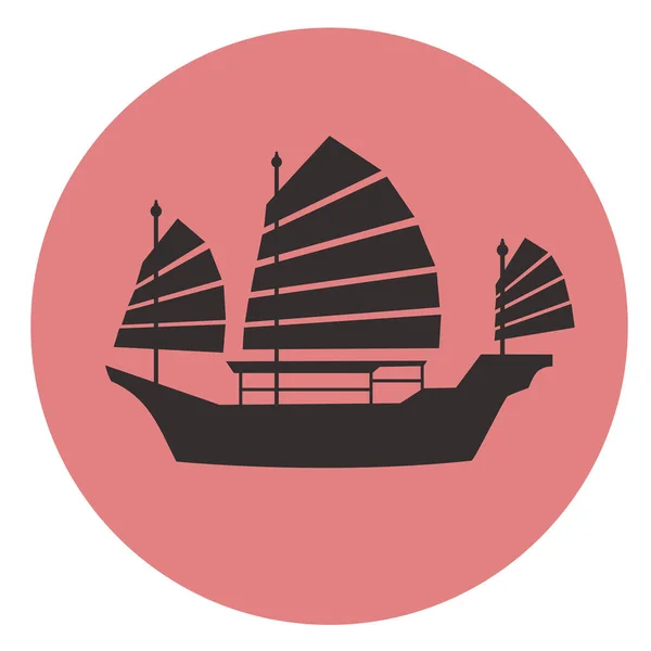 Векторная Иллюстрация Гонконгского Корабля — стоковый вектор