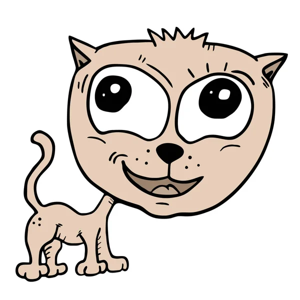 Διανυσματική Απεικόνιση Ενός Χαριτωμένο Γάτα Κινουμένων Σχεδίων — Διανυσματικό Αρχείο